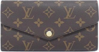 Louis Vuitton Monogram Brown Coated Canvas Long Wallet (Tri-Fold) (Pre-Owned)