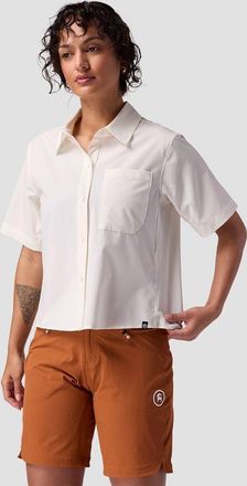 Backcountry Slickrock Short-Sleeve Button-Up Jersey - Womens in Egret at Nordstrom, Size Xx-Large