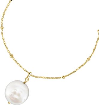 Dower & Hall White Biwa Pearl Pendant