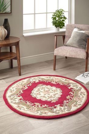 Origin Store Shensi Rug in Wine | Size: 120 cm diameter