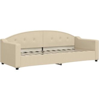 vidaXL Sof&aacute; Cama Sin Colch&oacute;n Tela Crema 80x200 Cm Vidaxl