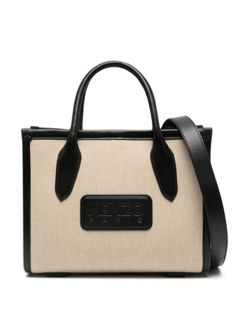 Kenzo logo-patch tote bag - Black