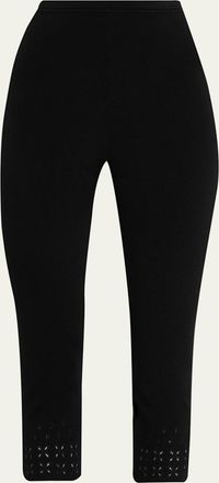 Ulla Johnson Seraphine Eyelet Knit Capri Leggings