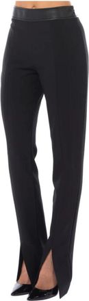 Nenette Pantalone - Dames - Slim Fit Broeken - Zwart - S - Leer - Broeken