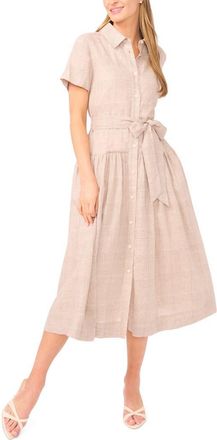 Ted Baker Charlie Drop Waist Linen Shirtdress in Light Heather Grey at Nordstrom, Size X-Small