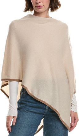 Sofiacashmere Tipped Wool & Cashmere-Blend Knit Poncho