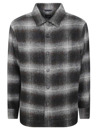 Xacus Camicia Classica ML Long-Sleeve Gradient Plaid Shirt
