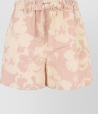 Moncler floral pattern shorts elastic waist pockets