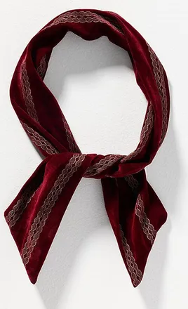 Anthropologie Velvet Twist-Top Wire Headband