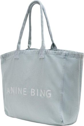 Anine Bing Womens Leo Tote Blue Cotton