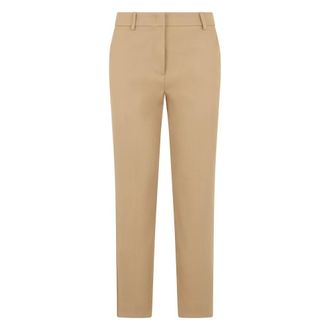 Max Mara Dames, Broeken, Beige, Maat: 2XS Katoen