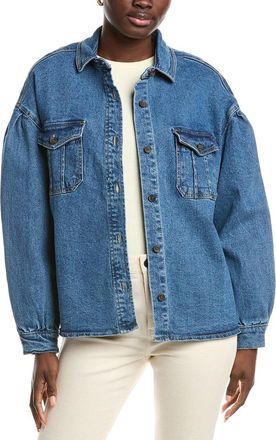 French Connection Penelope Denim Puff Sleeve Shirt Jacket