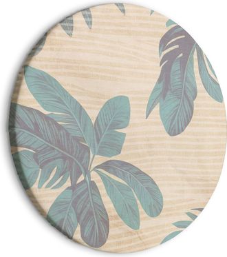 OEM Cuadro Decorativo Artgeist Redondo Verde 60x60 Cm Lienzo