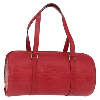 Louis Vuitton Soufflot Handbag Epi Leather Red Leather Handbag (Pre-Owned)