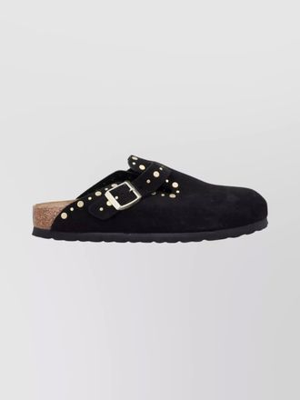 Birkenstock suede leather studded mules