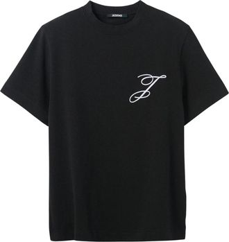 Jacquemus The Logo t-shirt - Heren - T-shirts - Zwart - 2XL - Katoen - Tops