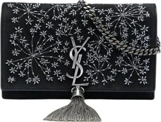 Saint Laurent Tweedehands leren portemonnees - Dames - Vintage Clutch - Zwart - ONE Size - Vintage