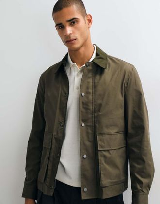 Mango Giacca barn kaki-Verde