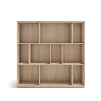 HERDASA Estanter&iacute;a Librer&iacute;a, Colecci&oacute;n Nack, Con 3 Niveles De Altura En Melamina Color Nogal Claro