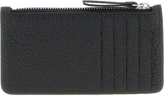 Maison Margiela Tumbled Leather Card Case - Black