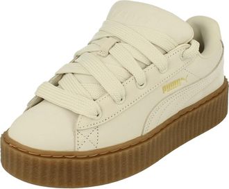 Puma Creeper Phatty Nubuck Unisex White Trainers Leather - Size UK 3