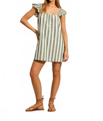 Auguste The Label Amisyn Mini Dress In Forest Stripe