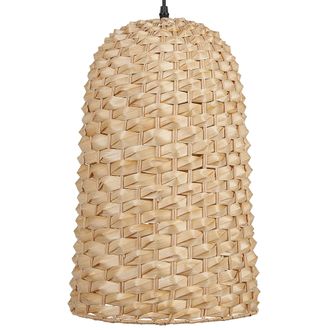 Beliani L&aacute;mpara De Techo De Madera De Bamb&uacute; Clara 129 Cm Hecho A Mano Kerio
