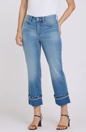 NYDJ Bailey High Waist Ankle Relaxed Straight Leg Jeans in Port Sea at Nordstrom, Size 18