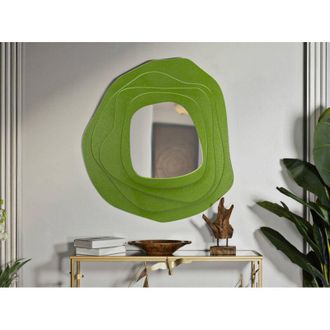 Dmora Dmora - Espejito Piracicaba, Espejo, Objeto De Decoraci&oacute;n De Pared, Decoraci&oacute;n De Espejo, 90x4 H97 Cm, Verde