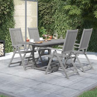 vidaXL Vidaxl - Juego De Comedor De Jard&iacute;n 5 Piezas Madera Maciza De Acacia