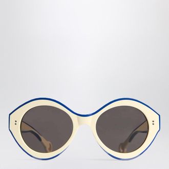 J.W.Anderson Jw Anderson Jwa07 Bumper Sunglasses In White/Blue