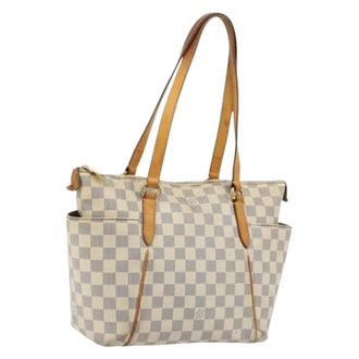 Louis Vuitton Pre-owned Shoulder Bags, female, White, Size: ONE SIZE Pre-owned Damier Azur Canvas Tote Bag