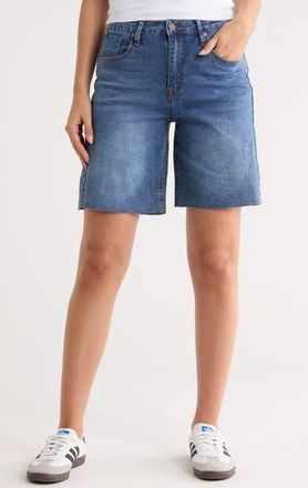 Vigoss Cutoff Denim Bermuda Shorts in Medium Wash at Nordstrom Rack, Size 28