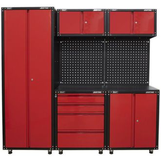 Loops Premium 2m Modular Garage Storage System - Heavy Duty - Workshop Cabinets
