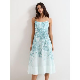 Phase Eight Velicia Floral Dress in Pale Blue at Nordstrom, Size 14