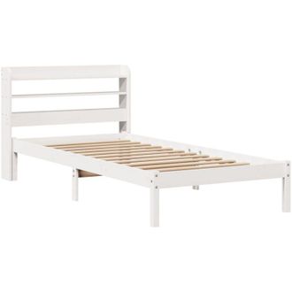 vidaXL Estructura De Cama Sin Colch&oacute;n Madera De Pino Blanca 90x200 Cm Vidaxl