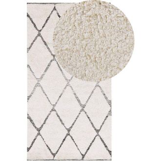 Beliani Rug PENDIK Light Beige 80 x 150 cm Cotton