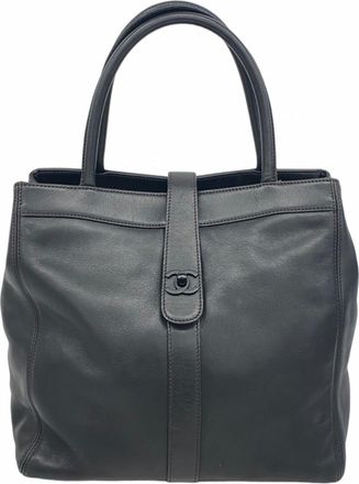 Chanel Black Leather Tote Bag (Pre-Owned)