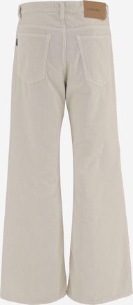 Haikure Womens Pants Ribbed Cotton Velvet White Jean
