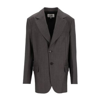 Maison Margiela Single-breasted Jacket - female - MM6 Maison Margiela - Blazers - Gray - XS - Jackets