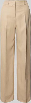 someday Someday Weite Hose aus Viskose-Leinen-Mix Modell Catsby in Sand, Größe 34