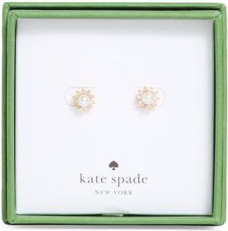 Kate Spade New York faux pearl flower stud earrings in Cream/Gold at Nordstrom Rack