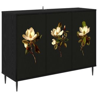vidaXL Aparador Bremen Roble Negro 102 X 33 X 76 Cm Vidaxl