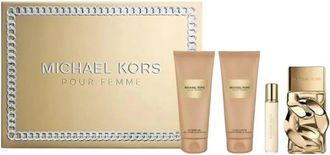 Michael Kors Womens Pour Femme Gift Set 100ml EDP + Body Lotion + Shower Gel + 10ml EDP - One Size