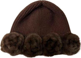 MARCUS ADLER Knit Faux Fur Beanie