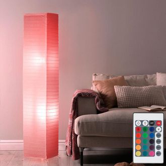 ETC Shop Rgb Led 15 Watt Lampada Da Terra Interruttore A Pedale Carta Lampada Da Terra Cambia Colori Dimmer