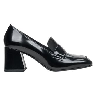 Estro & Luminara Black Patent Leather Block Heel Pumps - female - Estro - Pumps - Black - 3 UK - Shoes