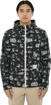 Woolrich Dark Blue Printed Hood Jacket
