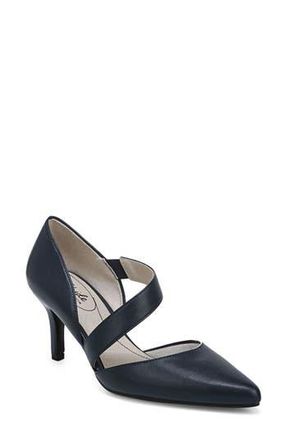 Life Stride Suki Asymmetric Strap Pump in Lux Navy at Nordstrom Rack, Size 8.5
