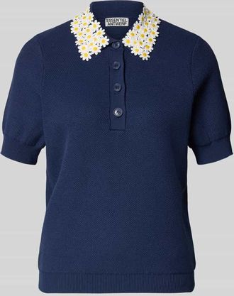 Essentiel Regular Fit Poloshirt aus Viskose-Mix Modell JAMBER in Marine, Gr&ouml;&szlig;e XS